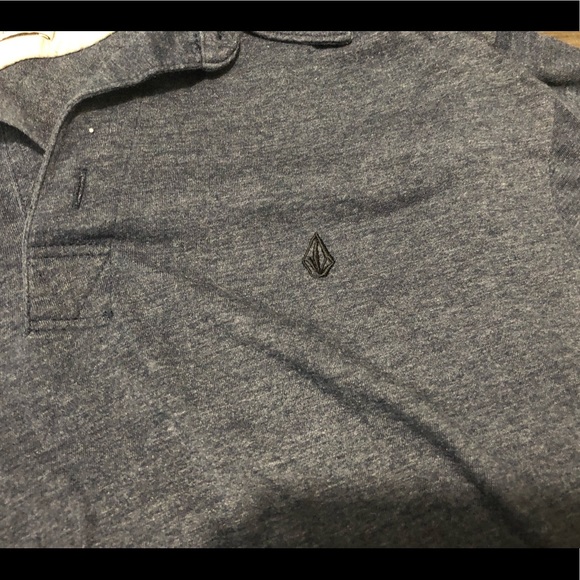 Volcom Stone Polo Blue/Grey Sz M Good Cond - Picture 4 of 5